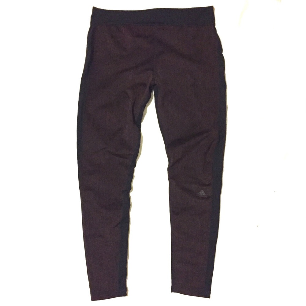 Adidas | Workout Tights - Burgundy/Black